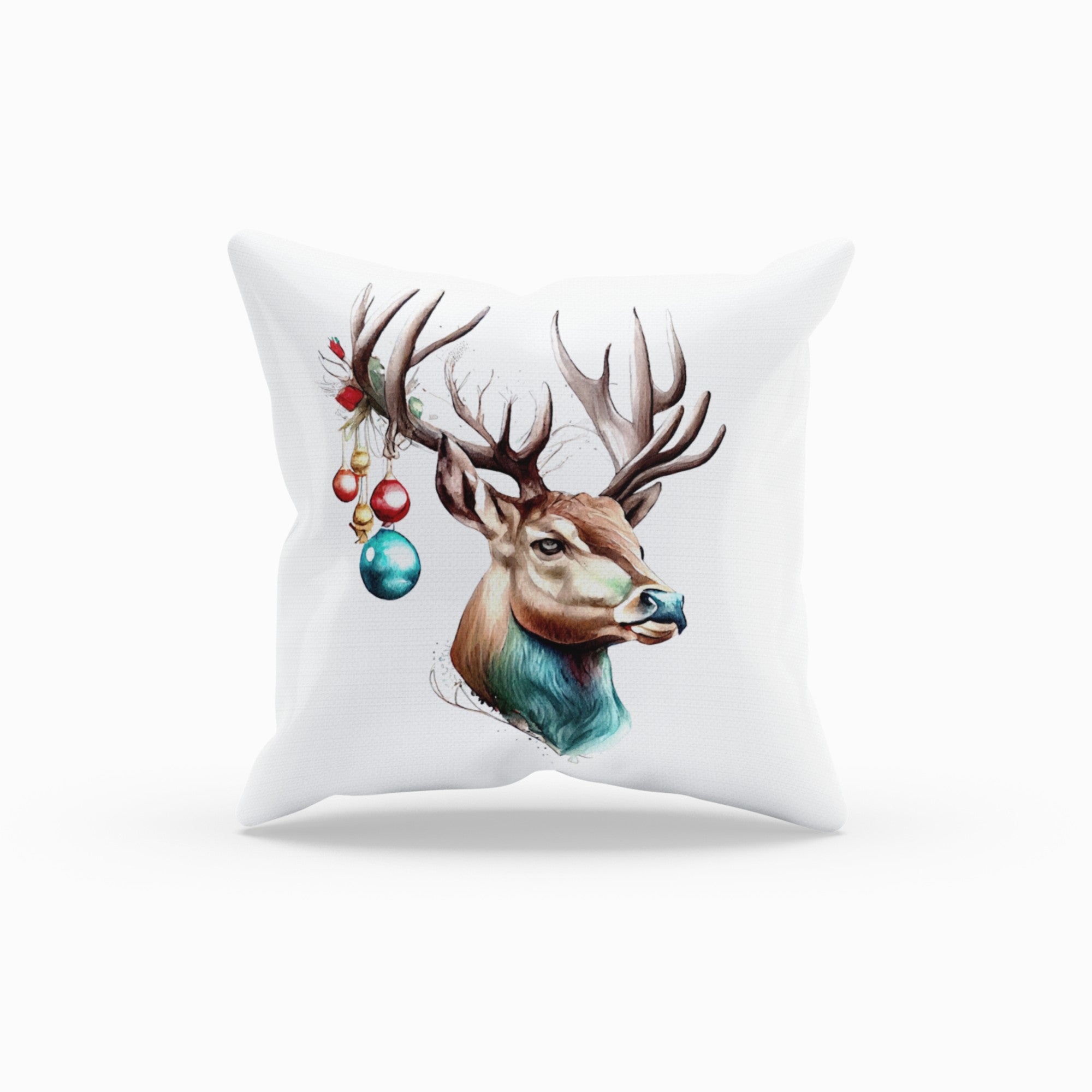 Christmas Reindeer Pattern Decorative Throw Pillow Cushion | Homeezone