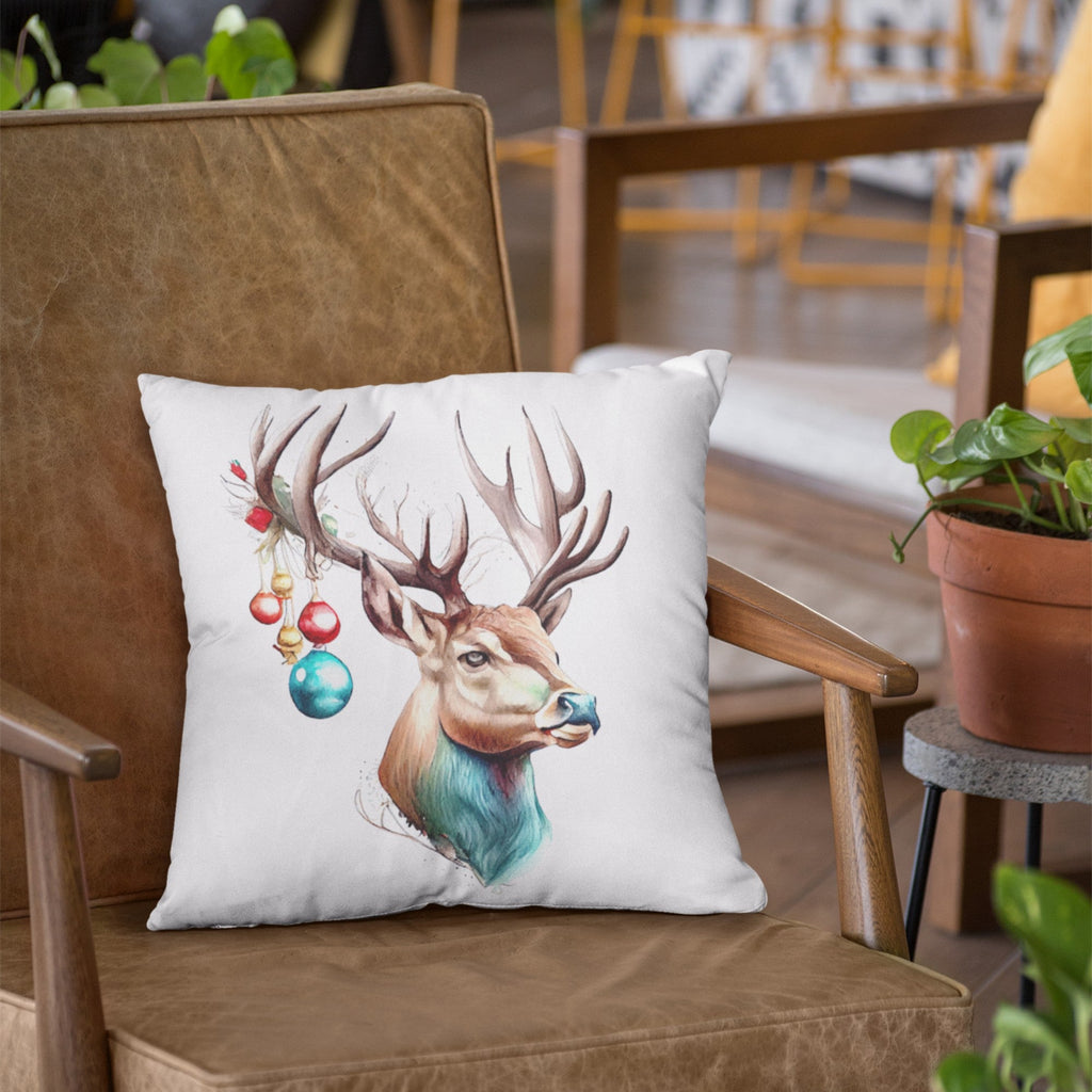 Christmas Reindeer Pattern Decorative Throw Pillow Cushion | Homeezone