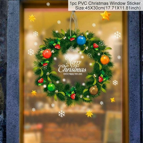 Christmas Window Stickers Christmas Decorations for Home Navidad 2021