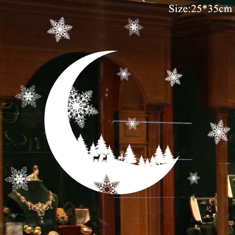 Christmas Window Stickers Christmas Decorations for Home Navidad 2021