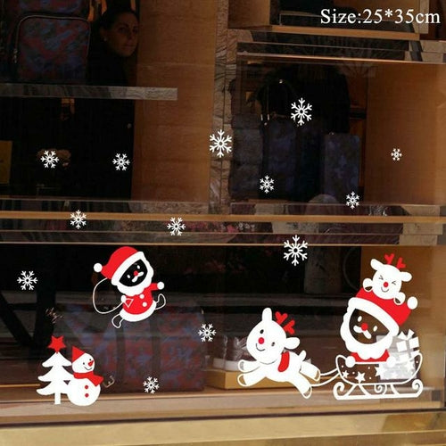 Christmas Window Stickers Christmas Decorations for Home Navidad 2021