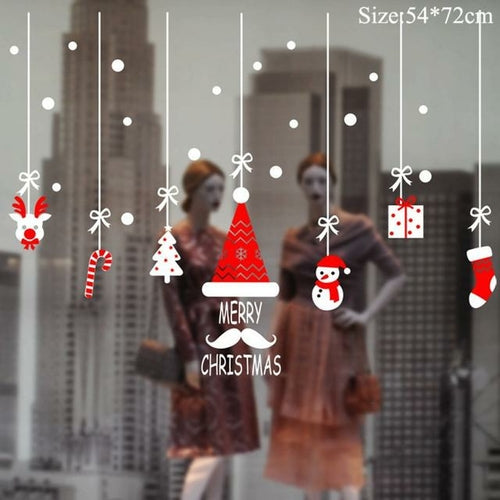 Christmas Window Stickers Christmas Decorations for Home Navidad 2021