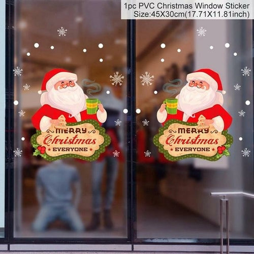 Christmas Window Stickers Christmas Decorations for Home Navidad 2021