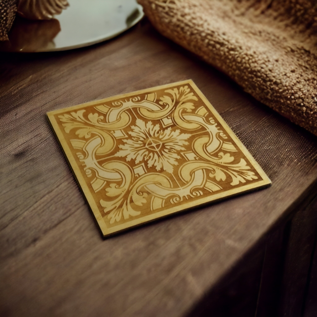 Pot Holder Portuguese Tiles - Minimalism - Wood - Handmade Gift - Housewarming - Wood Kitchenware