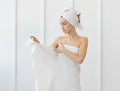 White linen waffle towel