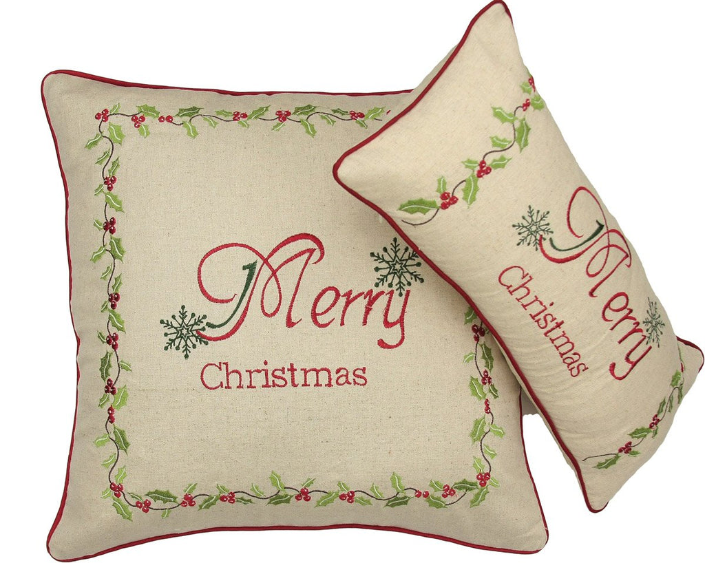 ML10219 Feliz Navidad con almohada de acebo