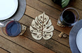 Pot Holder Monstera Leaf - Nature - Wood - Handmade Gift - Housewarming - Wood Kitchenware