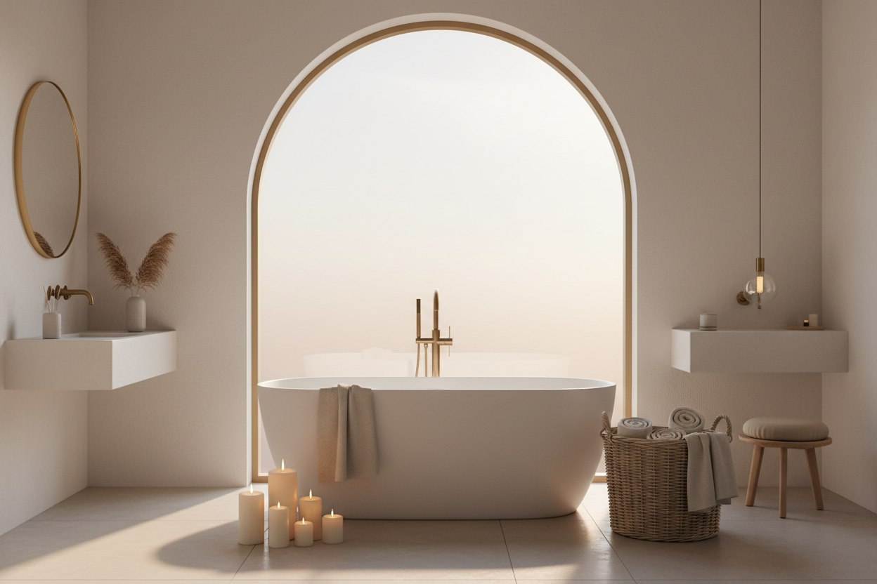 Baño de lujo con bañera