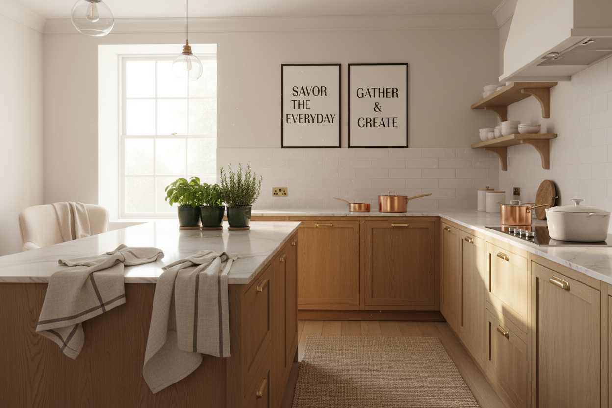 Cocina acogedora y elegante