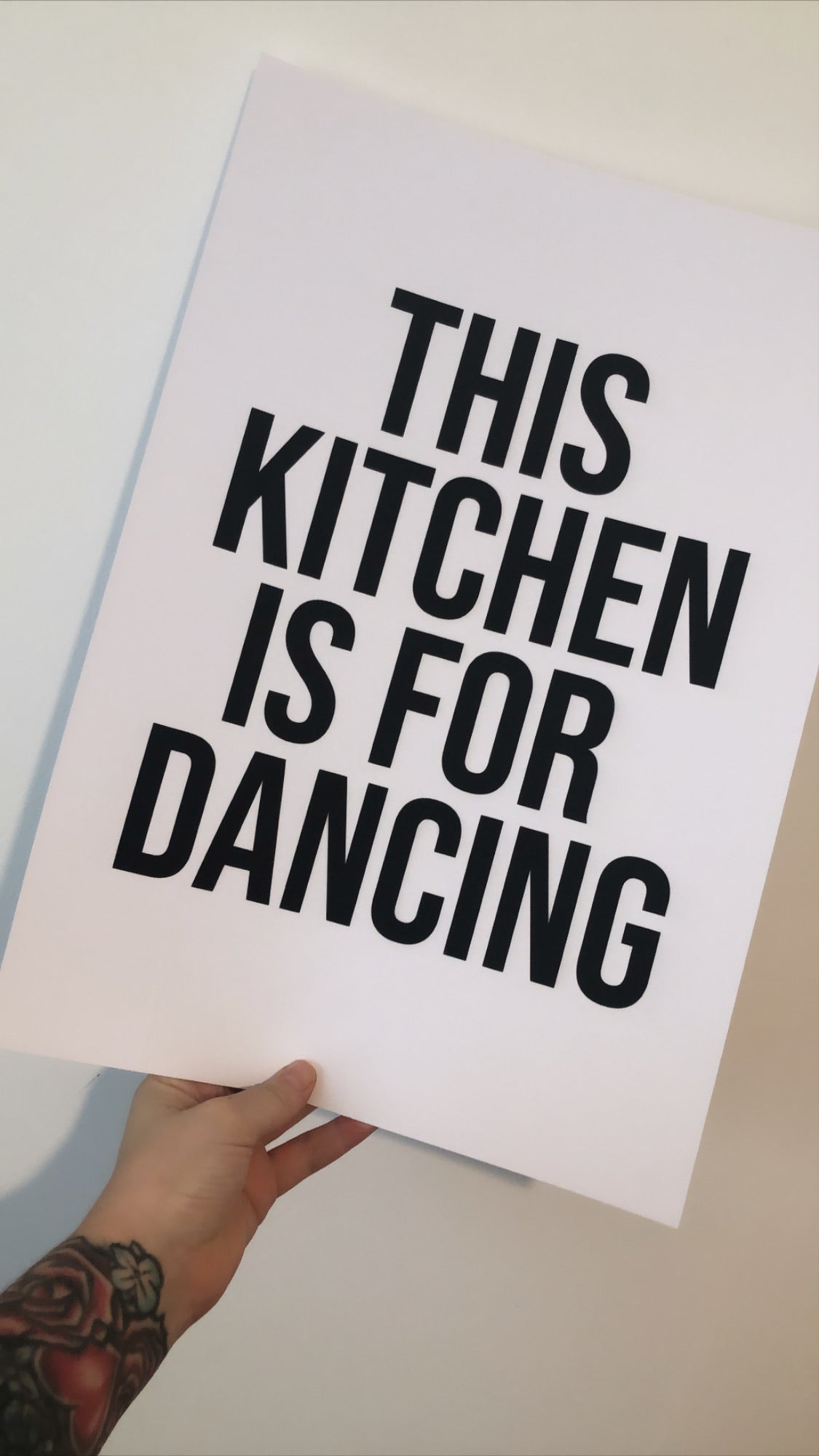 This Kitchen Is For Dancing Bold Kitchen Simple Wall Decor Print-0